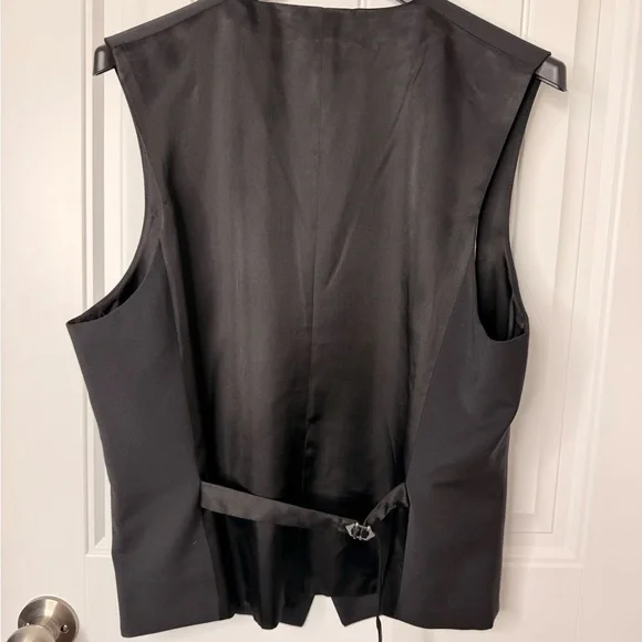 Express Extra Slim Wool Blend Black Suit Jacket and (new with tags) Vest for Men